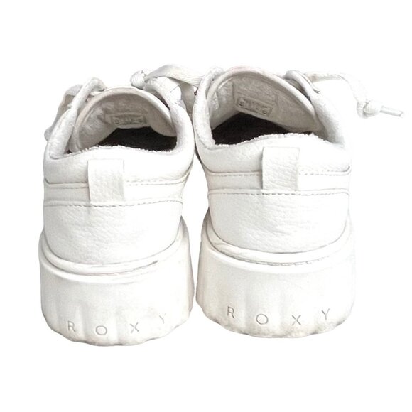 Roxy Womens White Platform Sheilahh Sneakers Shoes Size 8.5 Synthetic Upper VGUC - Picture 8 of 11